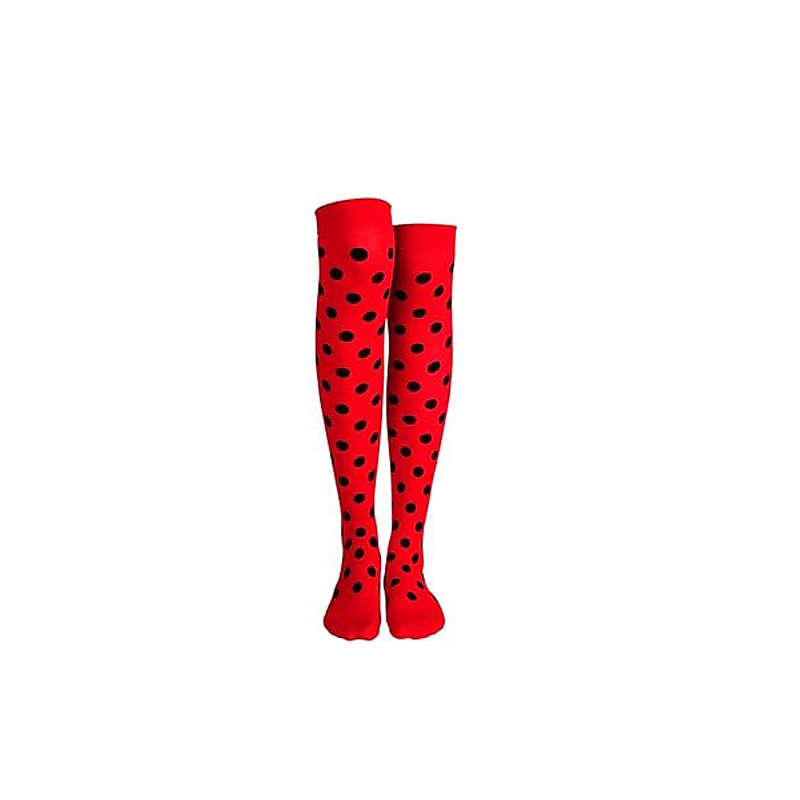 Ensemble coccinelle en sérigraphie de noël, jupe courte avec bas, bandeau, robe de spectacle de danse pour enfants, ensemble trois pièces de 2025 ? $19.49 –P3