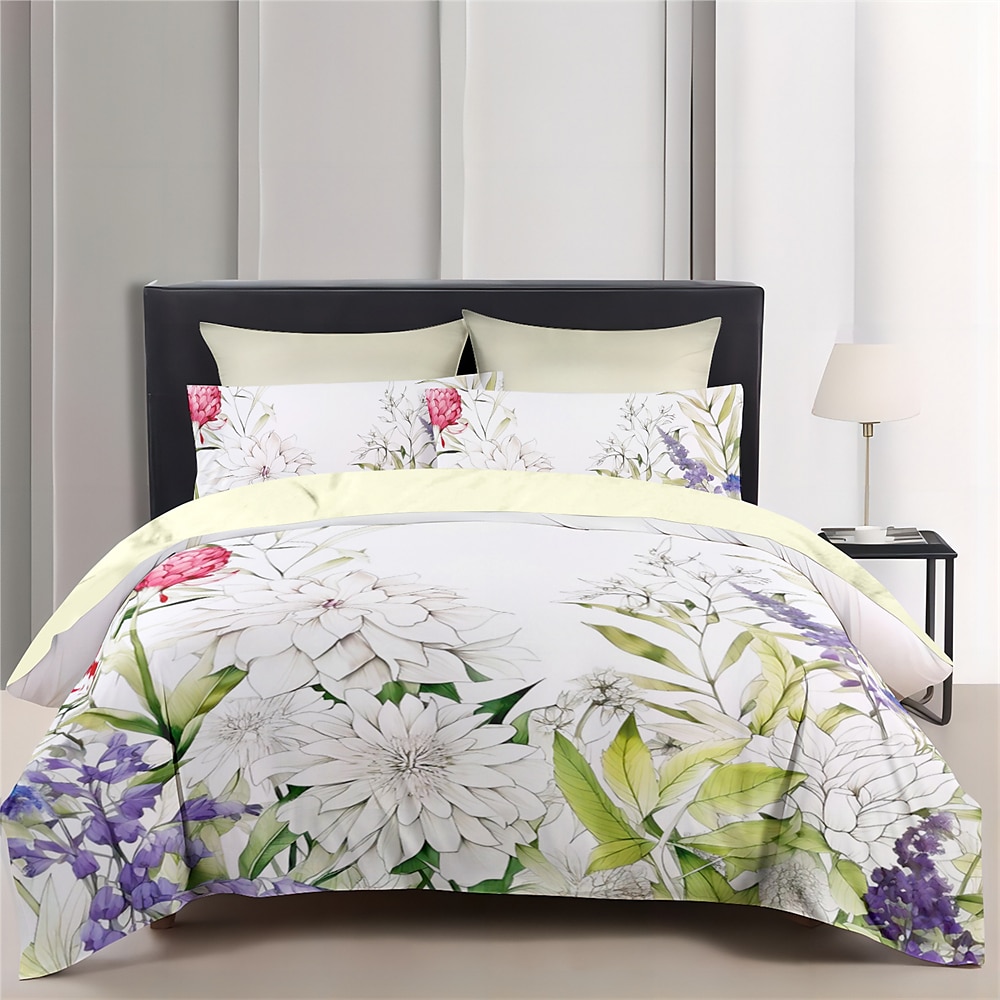 100% Cotton Duvet Cover Set Floral Pattern Comforter Set Soft 3-Piece Luxury Bedding Set Home Decor Dusk Bedding Gift King Queen Full Size 2025 - $60.99 –P4