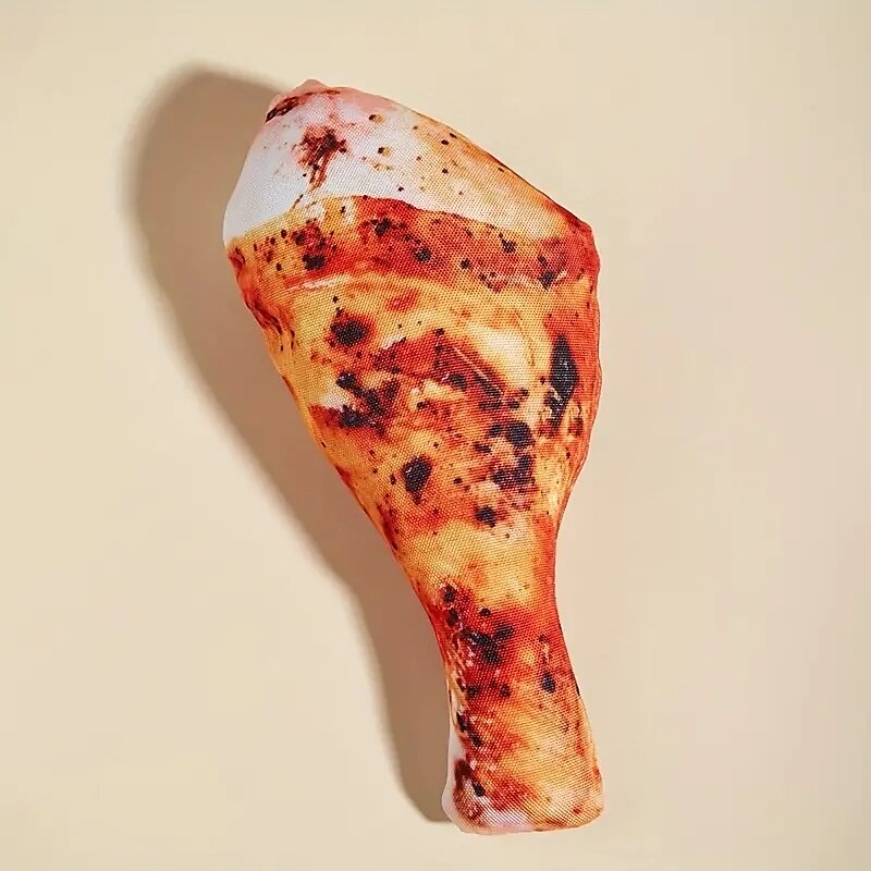1pc Chicken Leg Design Pet Grinding Teeth Squeaky Plush ToyDurable Chew Toy For Dog Interactive Supply 2025 - $25.99 –P4