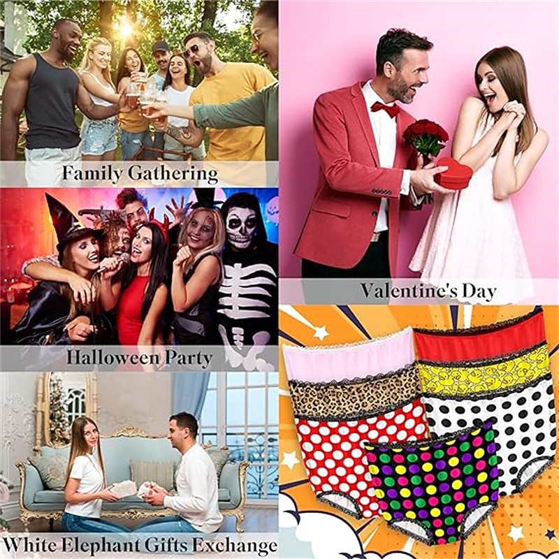 Women's Day Gifts Funny Day Valentine's Day Granny Panties Funny Gag Gifts for Adult Women Men Wedding Party Bride Big Mama Undies Prank Giant Mormon Underwear Mother's Day Gifts Christmas Gift 2026 - $18.99 –P6
