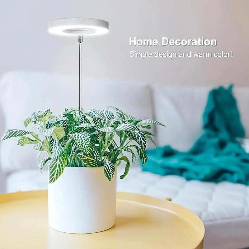 élèvent des lumières pour les plantes d'intérieur led lumière de plante à spectre complet uv rouge bleu hauteur réglable élèvent la lumière avec 3 luminosité dimmable avec minuterie pour petites de 2025 ? $13.99 –P7
