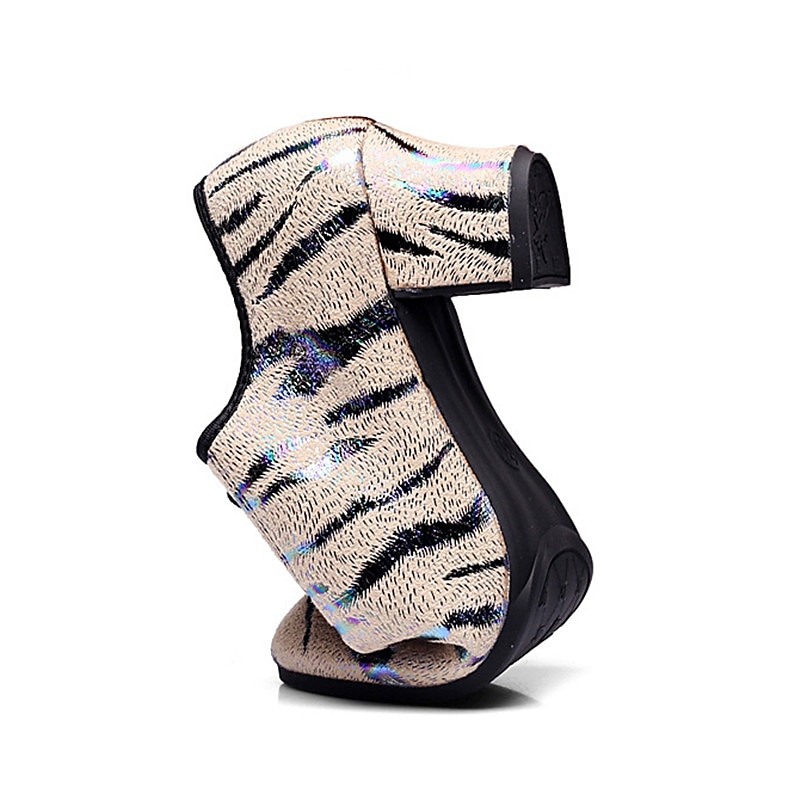 Women's Glitter Dance Shoes with Animal Print, Lace-Up Design, and Comfortable Low Heels for Ballroom, Latin, or Party 2025 - $34.99 –P12