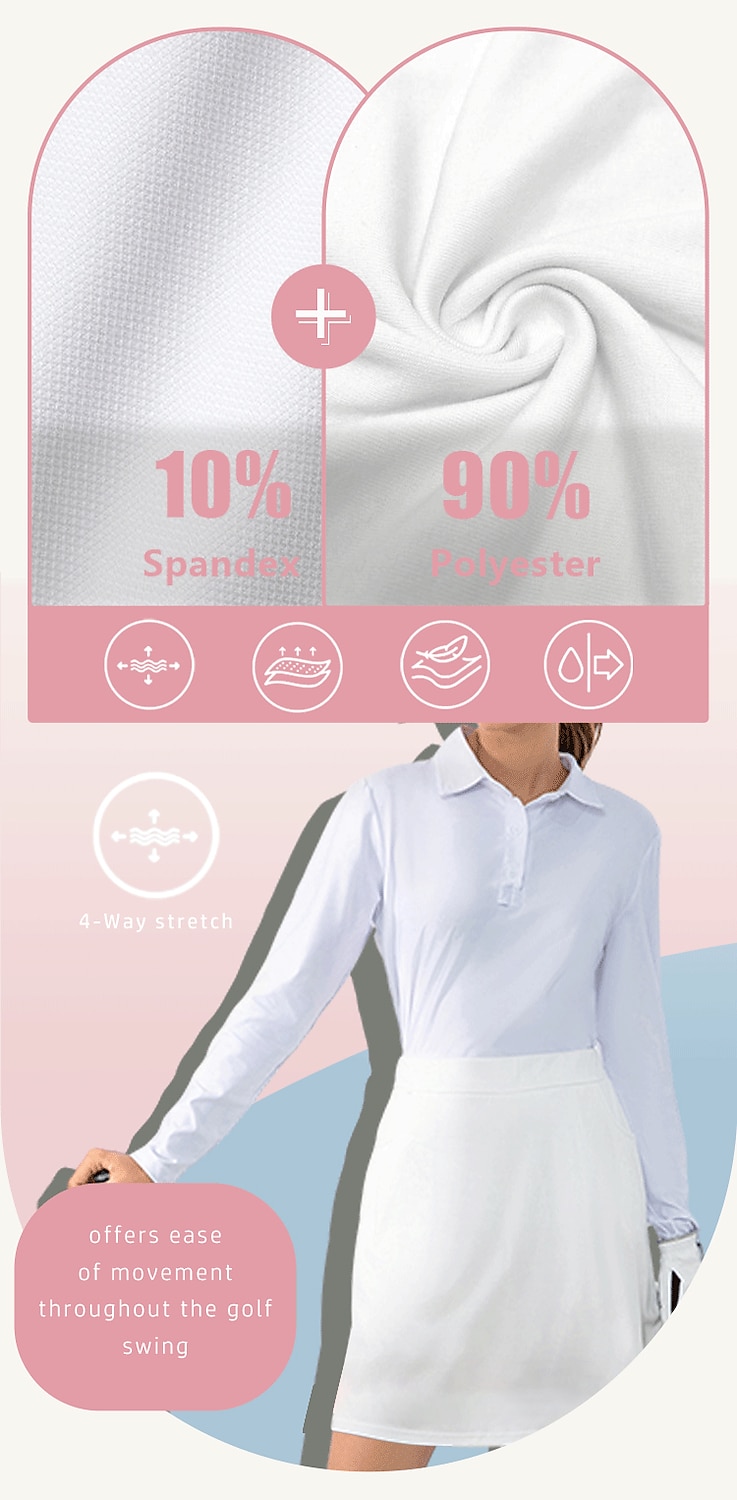 Femme Jupe de golf Blanche Bas Vêtements de golf pour femmes, tenues, vêtements de 2025 ? $24.99 –P3