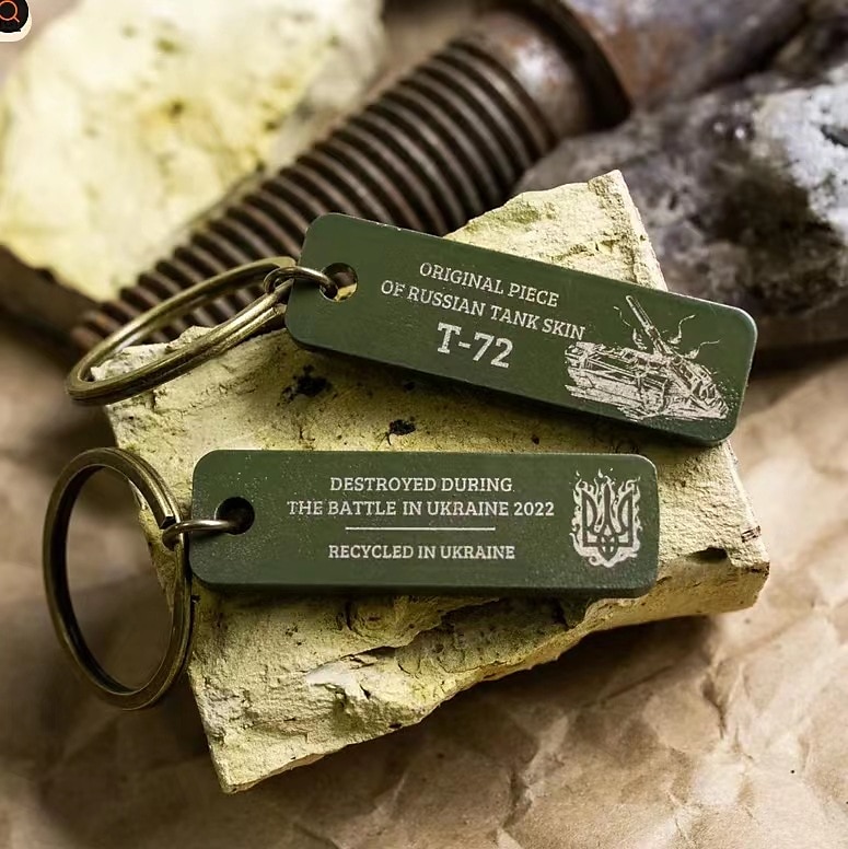ukrainsk brutal militär nyckelring, brutal nyckelring för män militära gåvor för metall nyckelring minne militära gåvor unik ukrainsk nyckelring jubileumspresent 2025 - $9.99 –P4