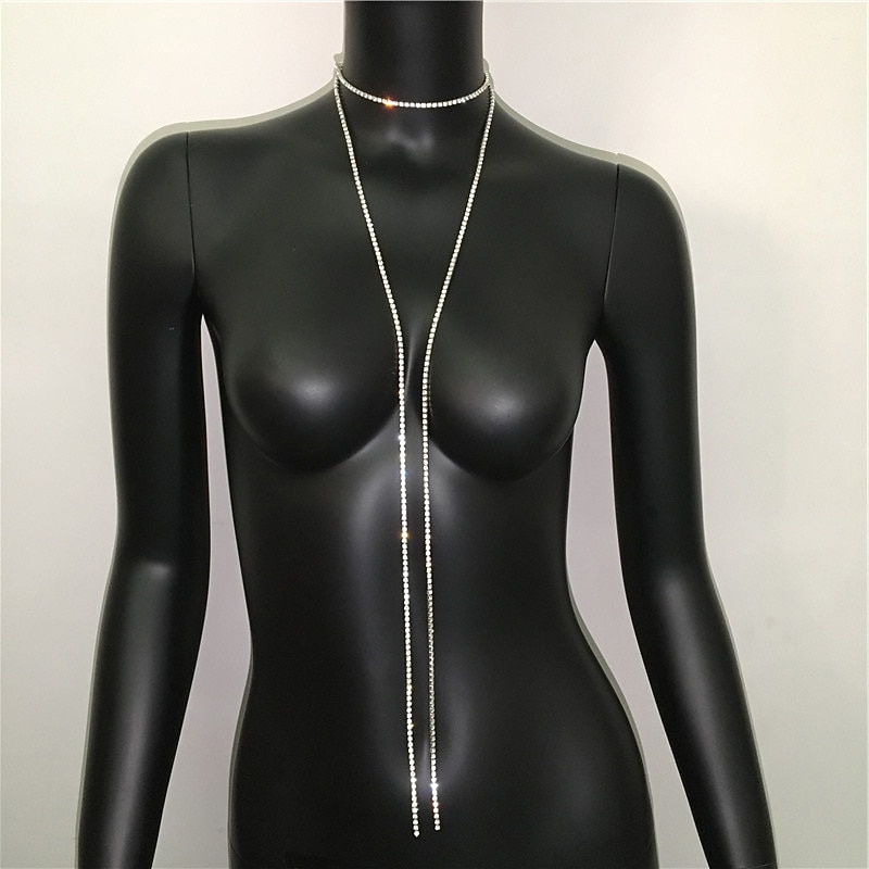 Halsketten Körper-Kette / Bauchkette Para Cuerpo Elegant und luxuriös Glanz Sexy Strass Für Scheibe Cosplay Karneval Damen Modeschmuck Modeschmuck 2026 - $13.99 –P9