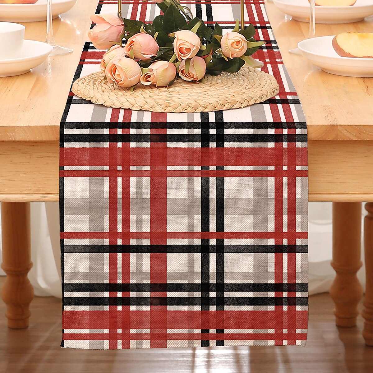 Valentines Day Table Runner Holiday Table Runner Seasonal Farmhouse Burlap Table Cloth for Wedding Anniversary Home Kitchen Dinner Table Party Decor 2025 - $7.49 –P20