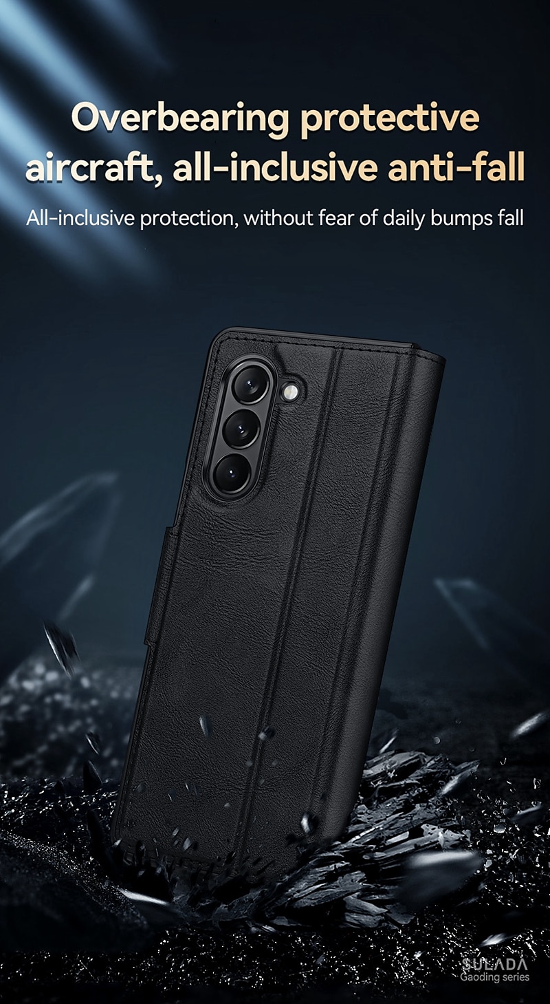 Phone Case For Samsung Galaxy Z Fold 6 Z Fold 5 Z Fold 4 Z Fold 3 Z Fold 2 Back Cover with Stand Holder Magnetic Shockproof Retro TPU PU Leather 2025 - $29.99 –P12