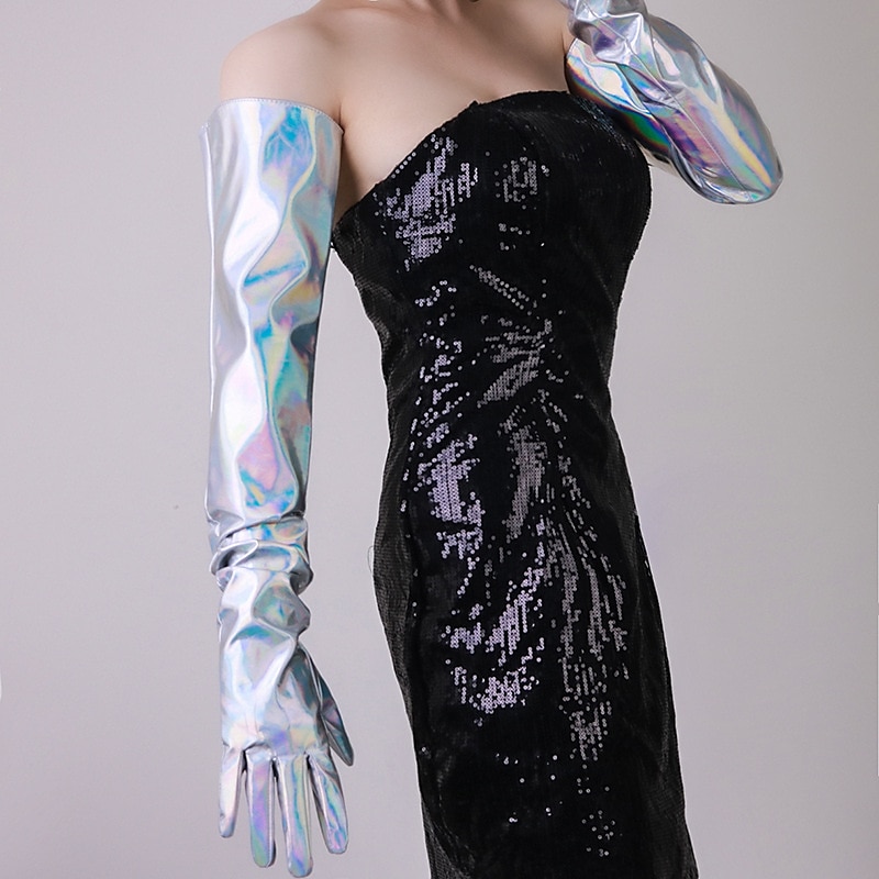 Opernhandschuhe Lange Handschuhe Abendhandschuhe Lange Handschuhe Sexy Punk & Gothic PU (Polyurethan) Für Scheibe Cosplay Karneval Damen Modeschmuck Modeschmuck 2025 - $30.99 –P25
