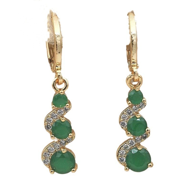 Mujer Pendientes colgantes Pendiente Estilo retro Alegría Elegante Vintage Moda Lujo Dulce Aretes Joyas Rojo claro / Verde / Arco Iris Para Boda Víspera de Todos los Santos Regalo 1 Par 2025 - $12.99 –P3