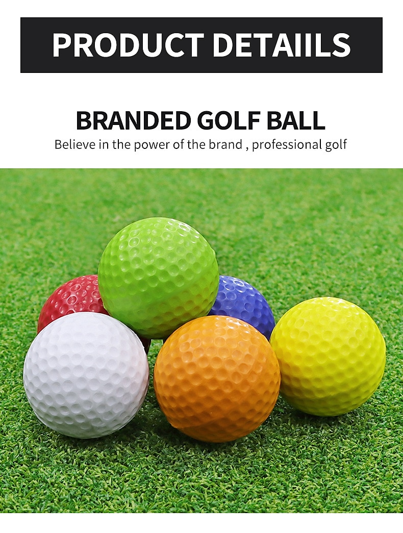 10 Pcs Pu Soft Ball Golf Practice Ball Indoor Specialized Practice Sponge Ball Foam Ball Beginner Training Ball Multi-color 2025 - $20.99 –P3