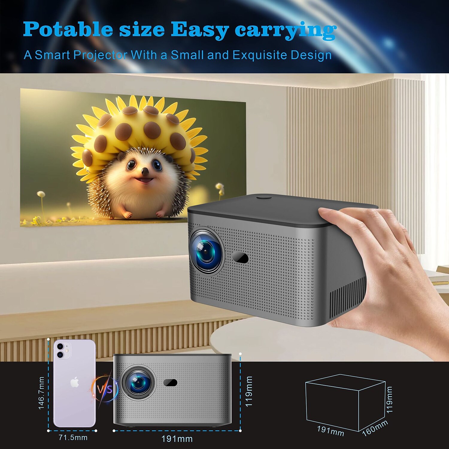 Salange HY350 Projector Full HD 1080P Android 11.0 LED Home Theater Compatible with Smartphones HDMI USB Wifi-Mirroring Beamer 2025 - $184.99 –P14