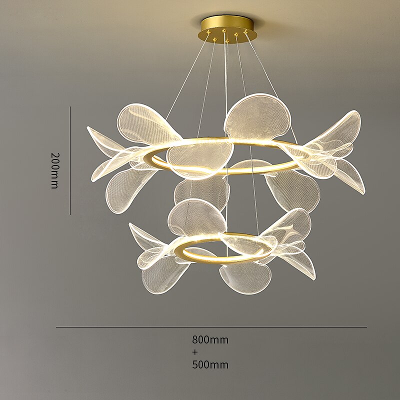 Ceiling Chandelier Lamp, LED Modern Chandelier Lamp, Living Room Chandelier Modern Simple Light Atmosphere Household Butterfly Dining Lamp Pendant Lamp Network,Modern LED Chandelier 2025 - $549.99 –P8