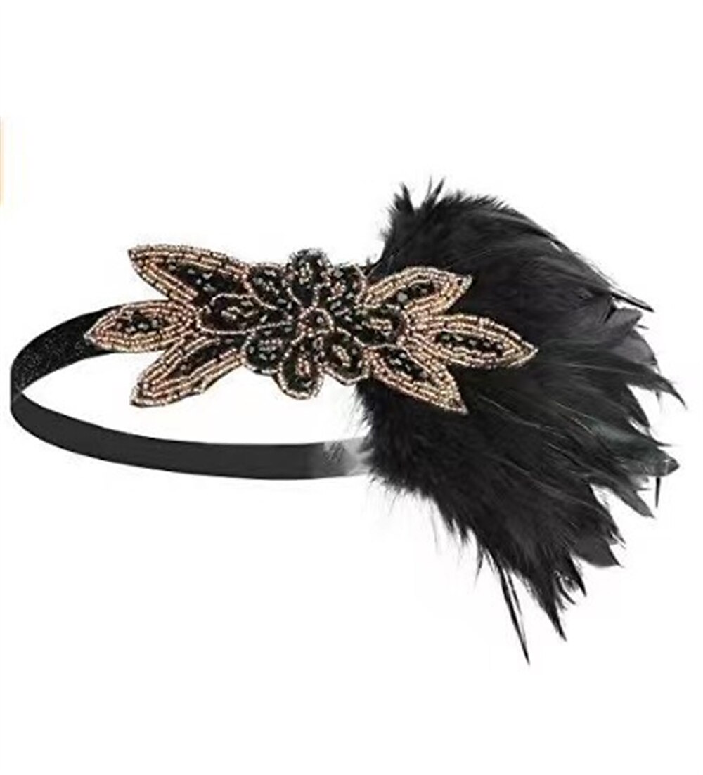 Fejfedők Flapper fejpánt Tollak fejpánt Retró 1920-as évek Ötvözet Kompatibilitás A nagy Gatsby Jelmez Farsang Női Jelmez ékszerek Divatékszer 2025 - $13.99 –P3
