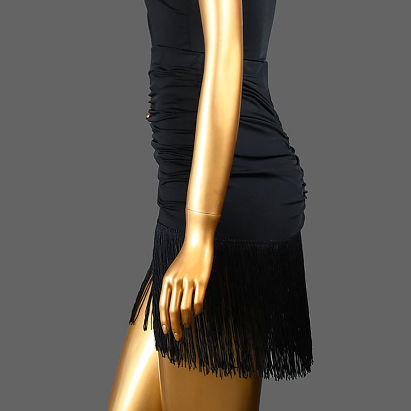 Latindans Skjørt Dusk Ren Farge Tvinning Dame Ytelse Trening Høy Spandex 2025 - $19.99 –P2
