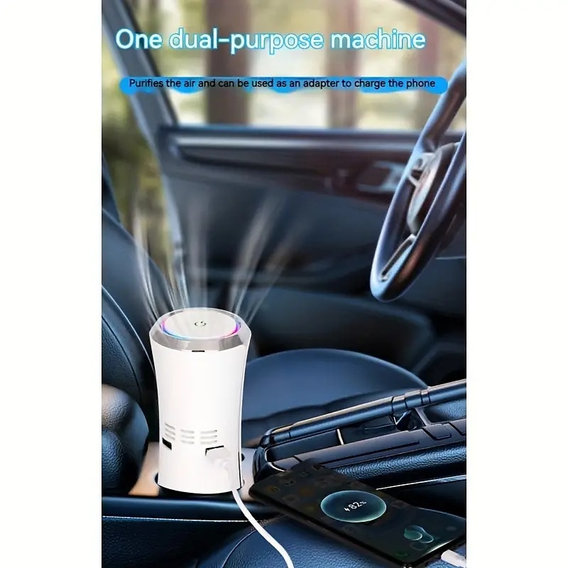 Car Negative Ion Air Purifier Air Deodorizer Small Office Home Odor Removal Deodorant Machine Negative Ion Purifier Car Air Fresheners 2025 - $24.99 –P4