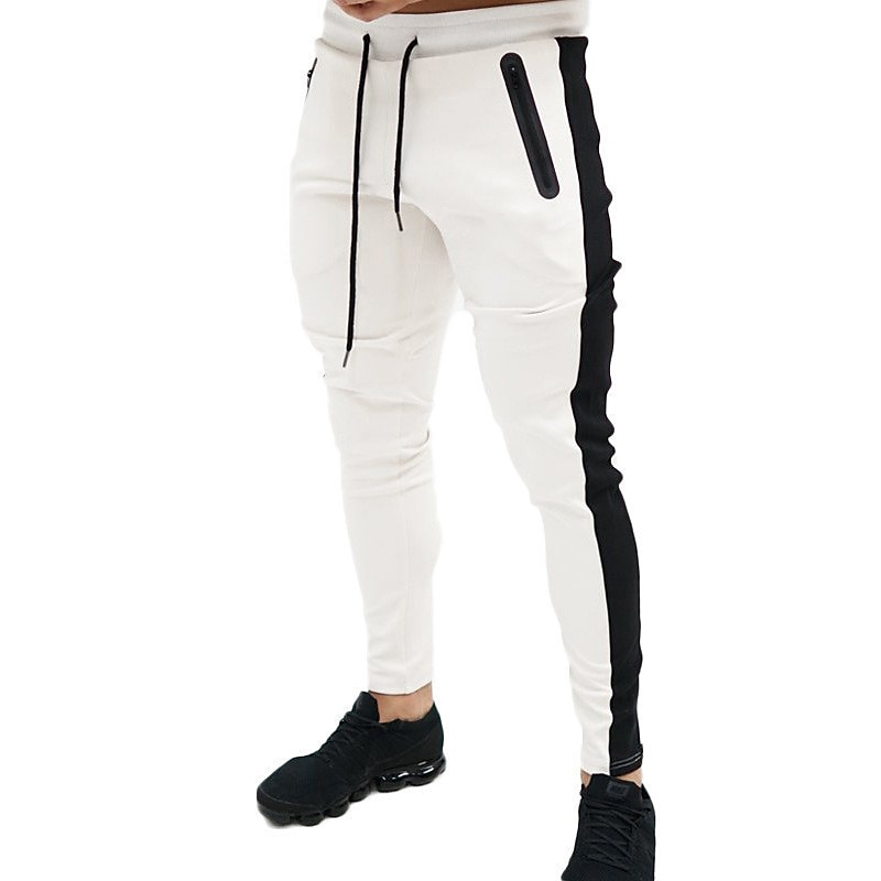 Men's Trousers Track Pants Jogging Pants Outdoor Athleisure Daily Sports Soft Comfortable Pocket Drawstring Elastic Waist Color Block Full Length Fashion Casual Activewear Wine Red Black Micro-elastic 2025 - €10.99 –P4