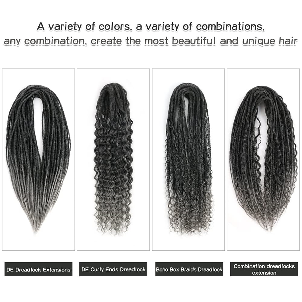 24inches Boho DE Dreadlock Extensions Synthetic Double Ended Dreadlock Extensions 10strands Handmade Soft Reggae Hair Hippie Style Dread Extensions Locks Hair 2025 - $33.99 –P4