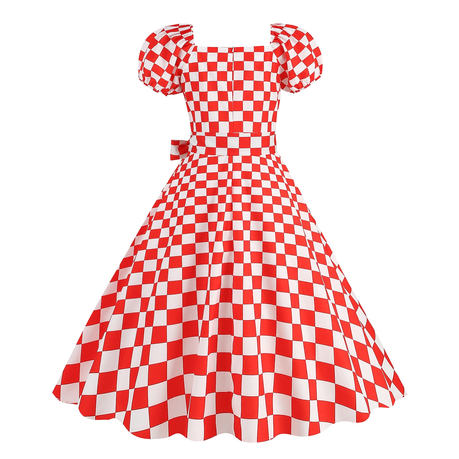 Retró 1950-es A-Line ruha Swing ruha Flare ruha Pöttyös Rács / kockás Női Lány Álarcos mulatság Buli / Este Lánybúcsú Felnőttek Ruha Hazatérő ruhák 2025 - $26.99 –P8