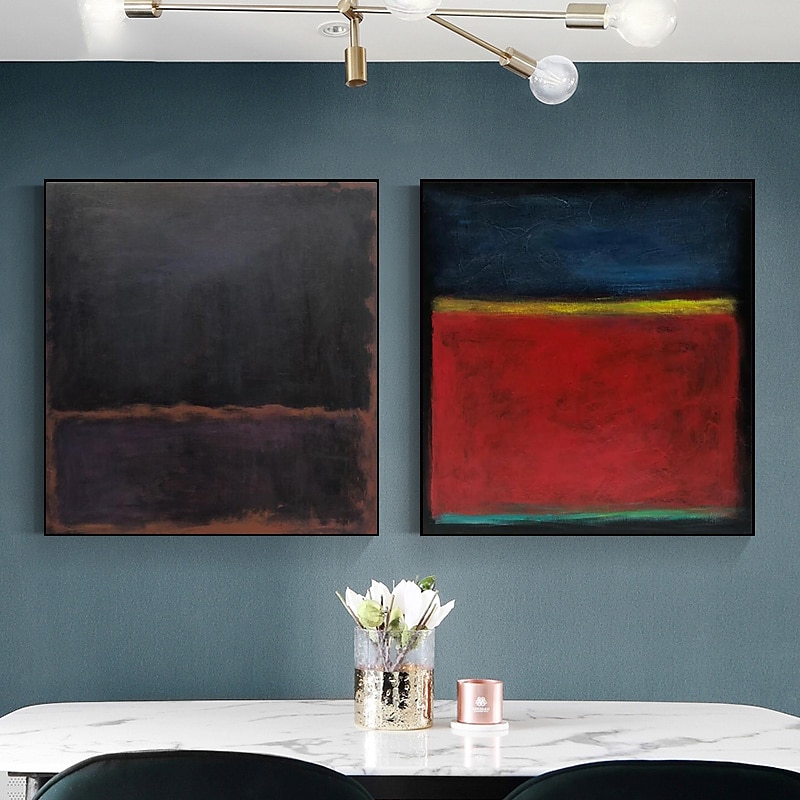 Originální abstraktní umělecké ručně malované žluté obrazy na plátně fialové moderní akrylové malby nástěnná dekorace do obývacího pokoje bez rámu 2026 - $67.99 –P5