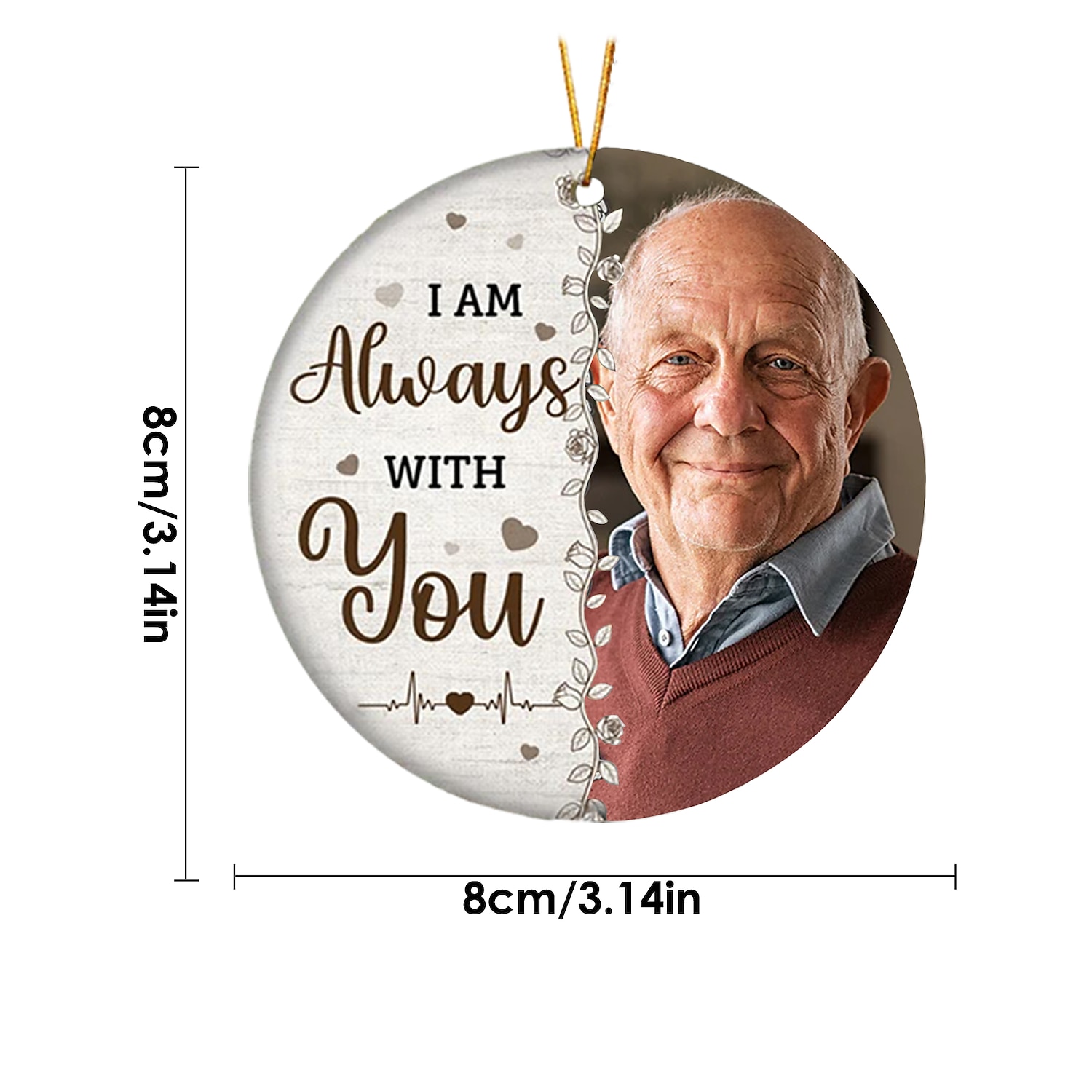 Personalized Photo Ornament Christmas Pet Memorial Ornament Custom Memorial Gift 2D Acrylic Gifts Hanging Pendant Xmas Decoration - I Am Always With You 2025 - $7.99 –P6