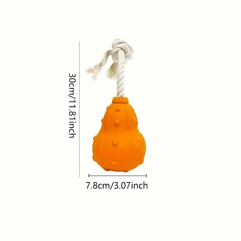 1pc Pumpkin Design Dog Toys For Aggressive Chewers Puppy Chew Toys For Teething Durable Natural Rubber And Rope Dog Interactive Training Toy 2025 - $19.99 –P7