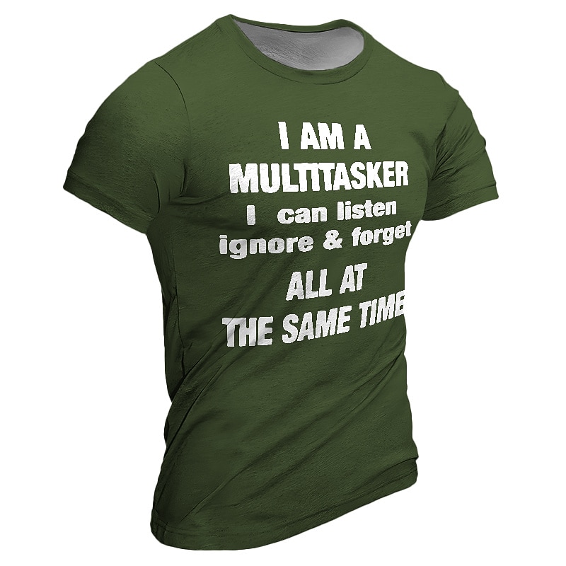 Mens Funny Work Humor T-Shirt: Multitasker Sarcastic Quote Graphic Short Sleeve Tee 2026 - $19.49 –P2