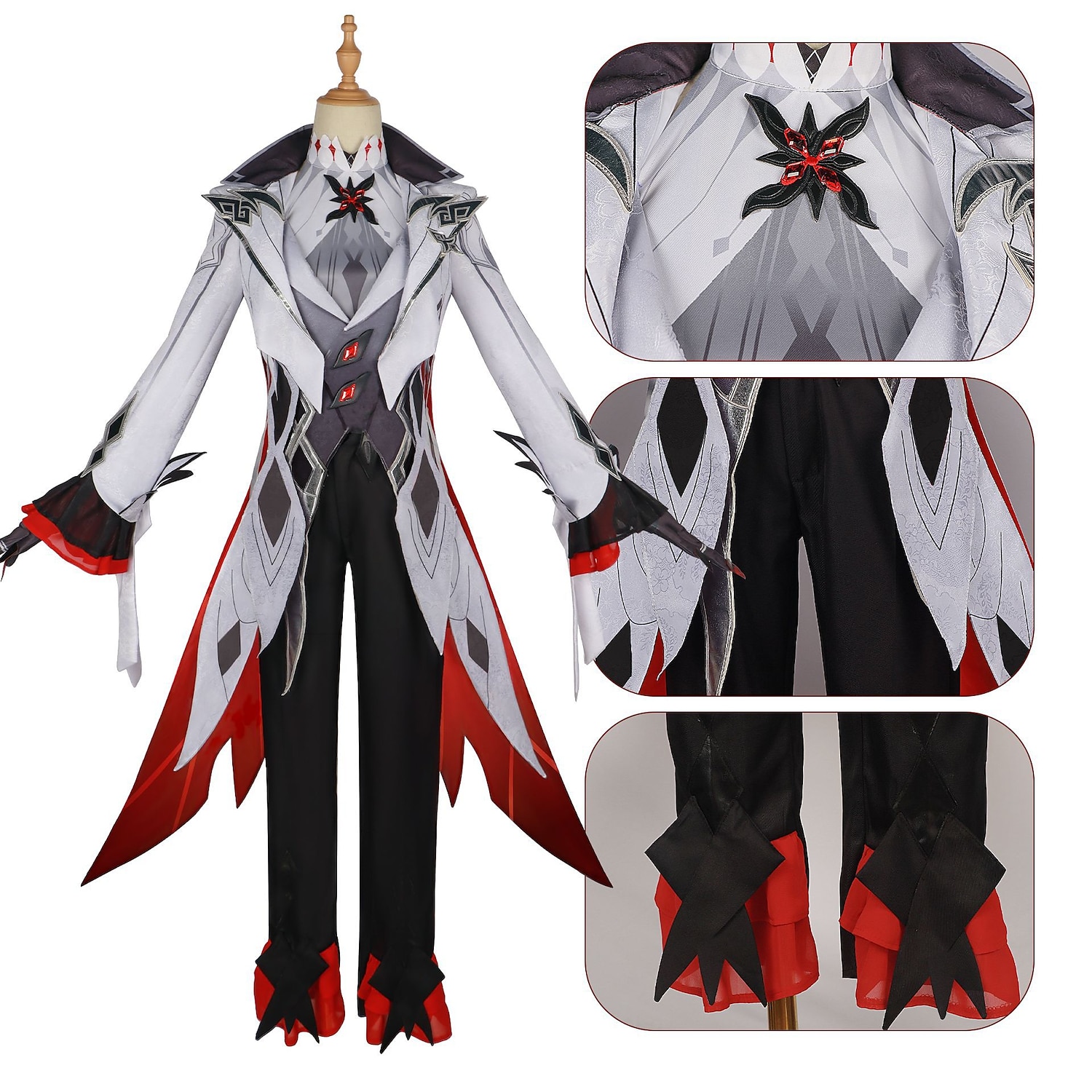 Genshin Impact Fatui Harbingers Arlecchino Animé Cosplay-kostym Cosplay-kostymer Halloween Maskerad Kostym Till Dam Tonåring Vuxna 2025 - $115.24 –P2
