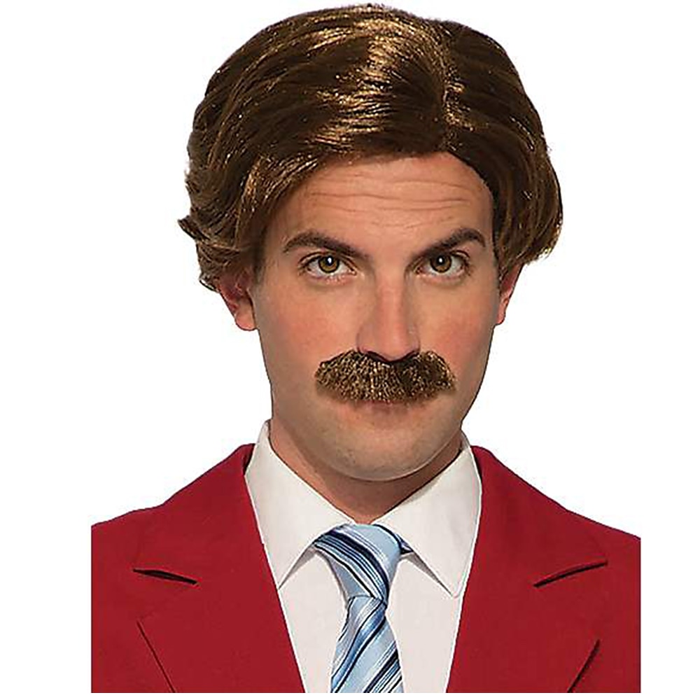 Paruka Anchorman Ron Burgundy a knír Halloween paruky Halloween paruky 2025 - $18.49 –P1