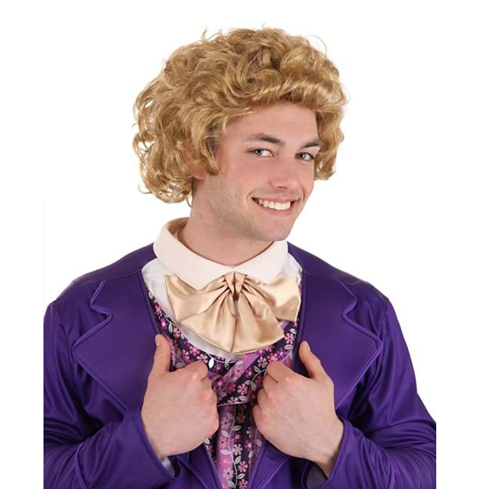willy wonka y la fábrica de chocolate peluca de willy wonka para hombres pelucas de carnaval pelucas de halloween 2025 - $21.99 –P2