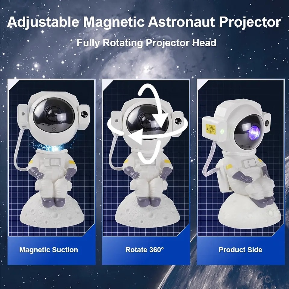 2025年 新しいミニ宇宙飛行士スカイライトカラフルな投影ライト満天スター雰囲気ナイトライトusb電源  コレクション – $38.99 –P4