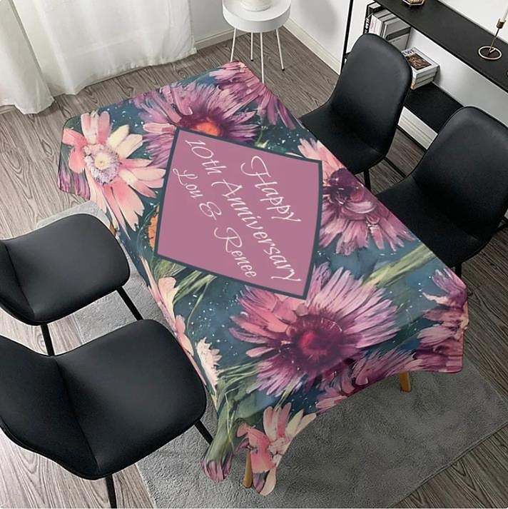 Toalha de Mesa Personalizada Cobertura Retangular de Mesa Para Decoração Interna Externa Tamanho Total Anti Sujeira e À Prova de Óleo de 2025 por $23.99 –P6