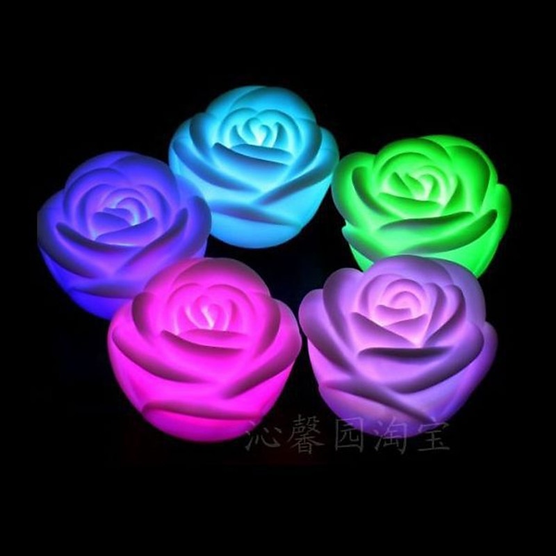 LED rose veilleuse vacances fête lumière rose saint valentin mariage lumière jardin décoration veilleuse rose. de 2025 ? $8.49 –P4