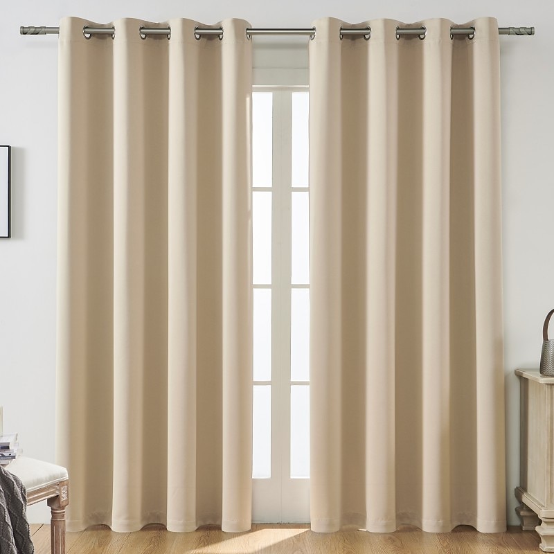 Cortina blackout cinza com 1 painel, cortinas com isolamento térmico para quarto e sala de estar, série ikea de 2025 por $19.99 –P18