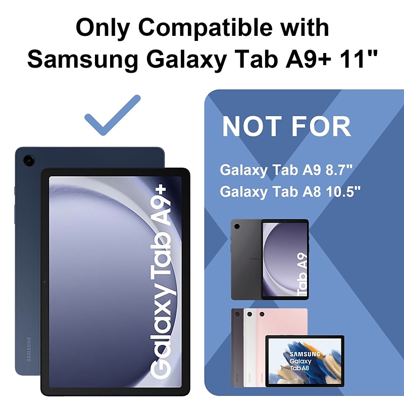 Tablet Case Cover For Samsung Galaxy Tab A9 8.7" A8 10.5'' A9 Plus 11" Handle 360° Rotation Shoulder Strap Armor PC Silicone 2025 - $29.99 –P3