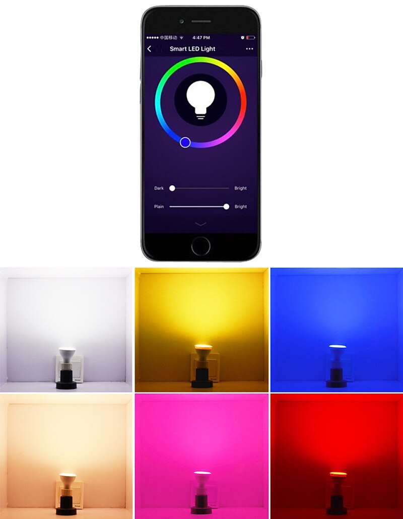 מנורת LED חכמה Tuya WIFI אינטליגנטית GU10 עם כדור אור מתכוונן 5W תומכת ב-Alexa ושליטה קולית של Google 2025 - $8.99 –P2