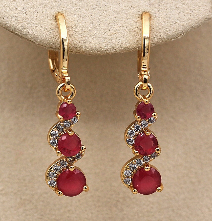Mujer Pendientes colgantes Pendiente Estilo retro Alegría Elegante Vintage Moda Lujo Dulce Aretes Joyas Rojo claro / Verde / Arco Iris Para Boda Víspera de Todos los Santos Regalo 1 Par 2025 - $12.99 –P2