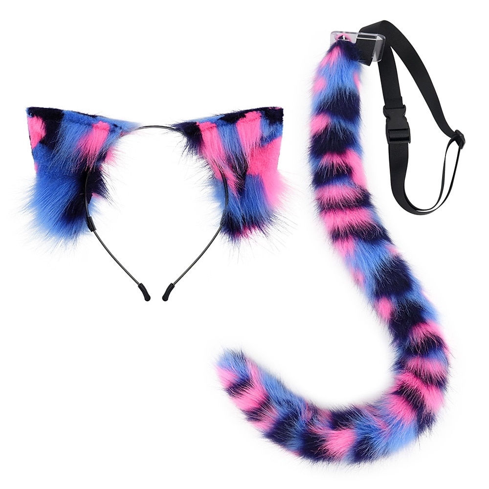 peluche à la main trois fleurs oreille de chat coiffure queue de chat ensemble simulation animal oreille cheveux cerceau queue d'animal dessin animé exposition accessoires de cosplayaccessoires de de 2026 ? $36.84 –P4