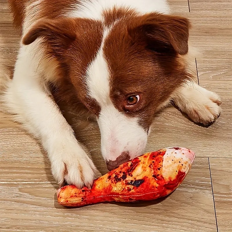 1pc Chicken Leg Design Pet Grinding Teeth Squeaky Plush ToyDurable Chew Toy For Dog Interactive Supply 2025 - $25.99 –P1