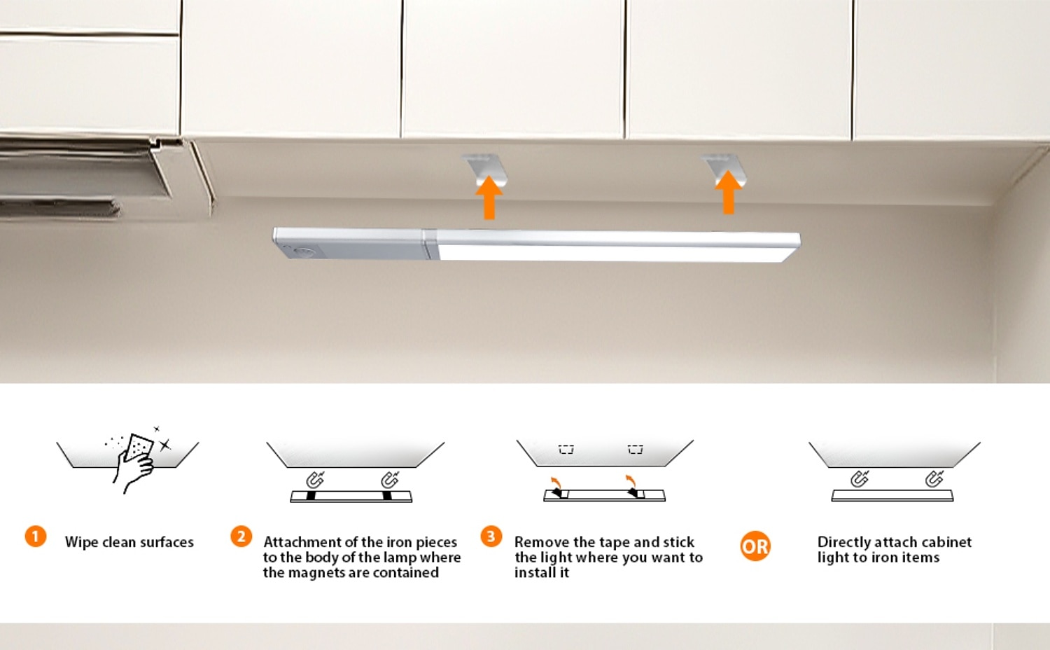 Light In The Box LED Motion Sensor Cabinet Light with Detachable Under Counter Light Automatic Sensored Bright Wireless Battery Operated for Bedroom Wardrobe Stairs Kitchen 2025 - $32.99 –P8