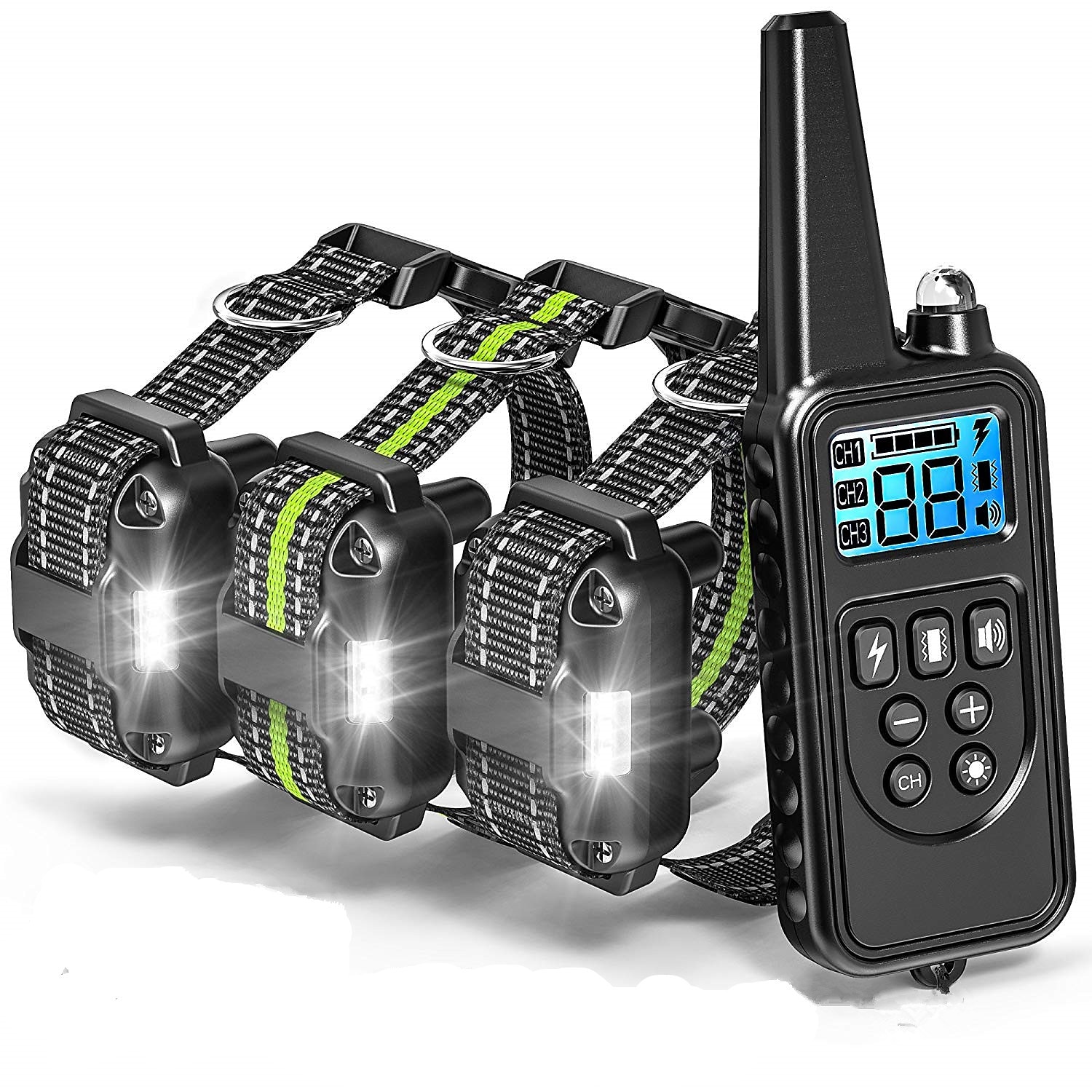 Coleira de treinamento para cães sem choque Coleira vibratória para cães com alcance de 2.000 pés ipx7 Coleira vibratória à prova d'água para cães sem choque / coleira com controle remoto para 11-110 de 2026 por $56.99 –P2