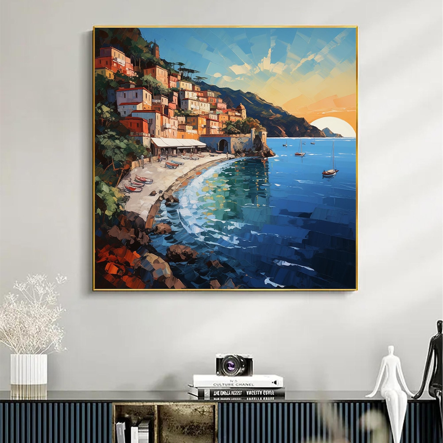 Handmade Oil Painting Canvas Wall Art Decor Original sailboat art Home Decor With Stretched FrameWithout Inner Frame Painting 2025 - $147.99 –P5