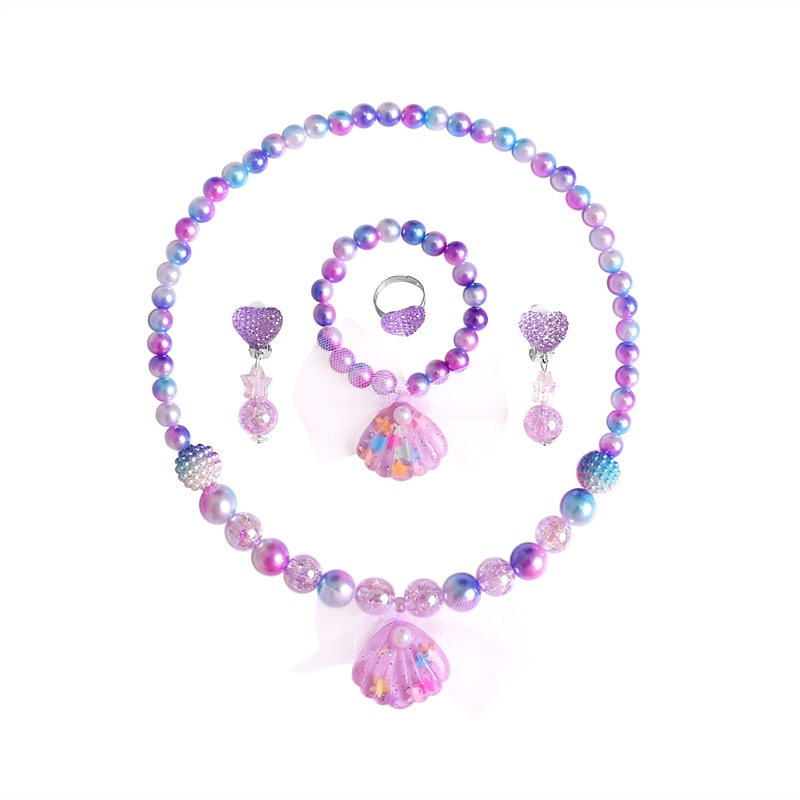 Festival Performance Requisiten Prinzessin Kleid Zubehör Set Meerjungfrau farbiger Schmuck Mädchen Kleid Zubehör Kinder 2025 - $11.99 –P10