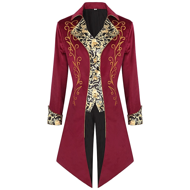 Punk & Gotico Medievale Steampunk Cappotto Trench Abbigliamento esterno Principe Medico della peste Nobile Tinta unita Per uomo Reale Stile Steampunk Carnevale Mascherata Festa / Sera Adulti Cappotto del 2025 a $55.99 –P4