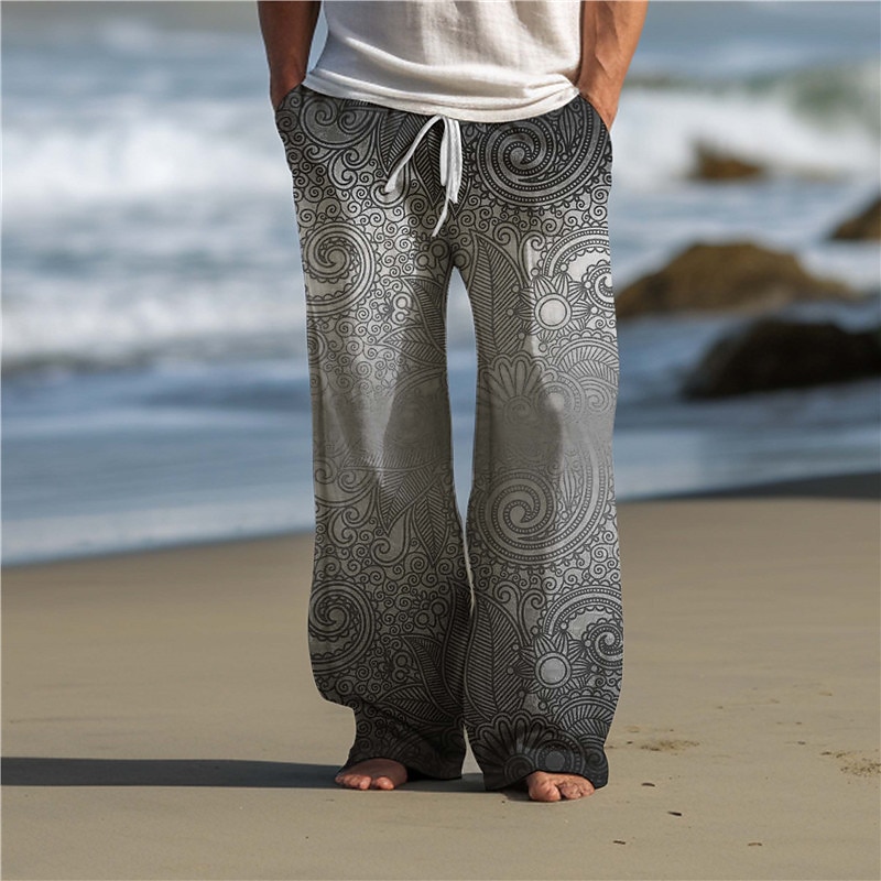Cachemire Rétro Vintage Homme Impression 3D Pantalon Extérieur Usage quotidien Vêtement de rue Polyester Jaune Rouge Bleu S M L Taille médiale Élasticité Pantalon de 2025 ? $25.99 –P7