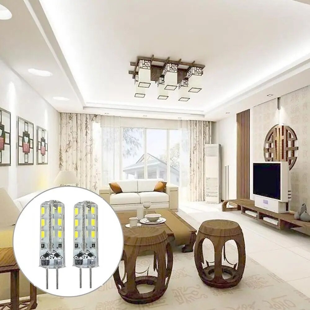 20 pz 10 pz g4 ha condotto la lampadina 2 w 24 led dc12v 3014smd risparmio mini lampada in silicone 360 angolo del fascio sostituire la luce alogena faretto lampadario del 2025 a $21.99 –P1