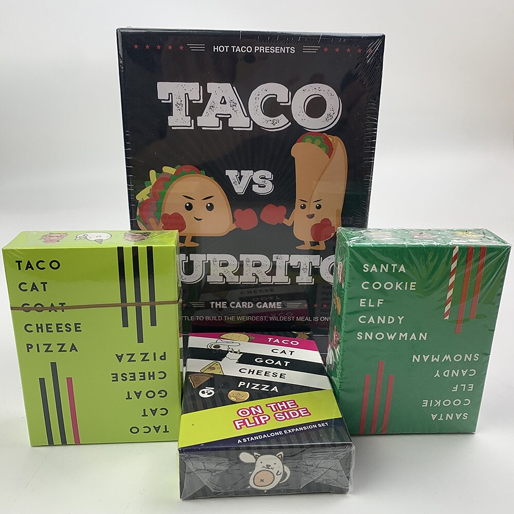 English Taco Cat Goat Cheese Pizza Board Game Cards Santa Cookie Elf Candy 2025 - $22.99 –P2