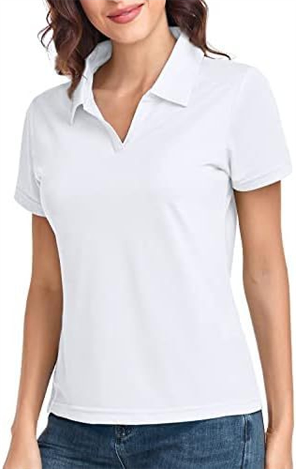 Polo maglietta Per donna Nero Bianco Rosa Tinta unica Di base Giornaliero Giornaliero Colletto Standard S del 2025 a $27.99 –P12