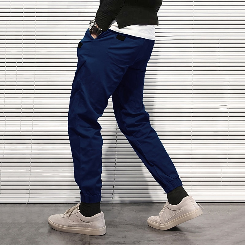Men's Sweatpants Joggers Trousers Drawstring Elastic Waist Elastic Cuff Plain Comfort Breathable Casual Daily Holiday Sports Fashion ArmyGreen Black 2025 - $23.99 –P6