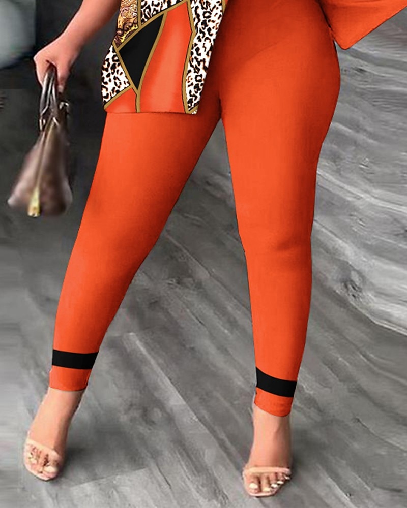 Femme Mode Chemise Ensembles de pantalons Pantalon Manche Courte Une Epaule Léopard Imprimer Casual Quotidien Jaune Rouge Bleu Printemps été Standard de 2025 ? $32.99 –P15