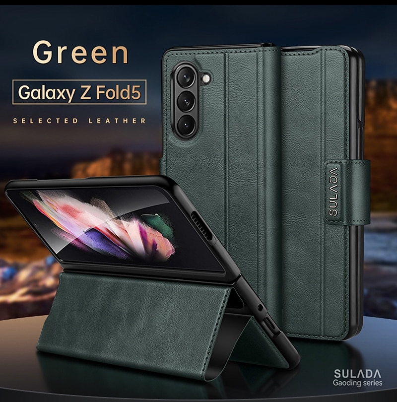 Phone Case For Samsung Galaxy Z Fold 6 Z Fold 5 Z Fold 4 Z Fold 3 Z Fold 2 Back Cover with Stand Holder Magnetic Shockproof Retro TPU PU Leather 2025 - $29.99 –P15
